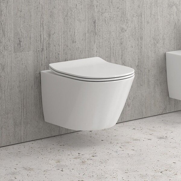 Kamalu sanitari sospesi senza brida e sedile soft-close | klea-s