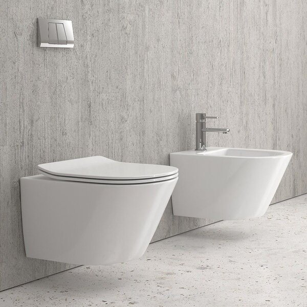 Kamalu sanitari sospesi senza brida e sedile soft-close | klea-s