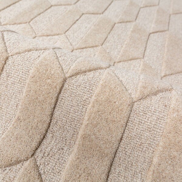 Tappeto burgundy/di colore naturale in lana tessuto a mano 200x290 cm Apex Border Wool – Flair Rugs