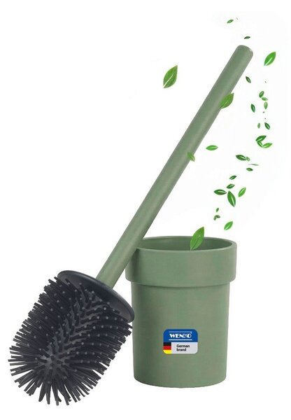 Scopino WC senza foratura verde in plastica con aggancio Turbo-loc Lizan – Wenko
