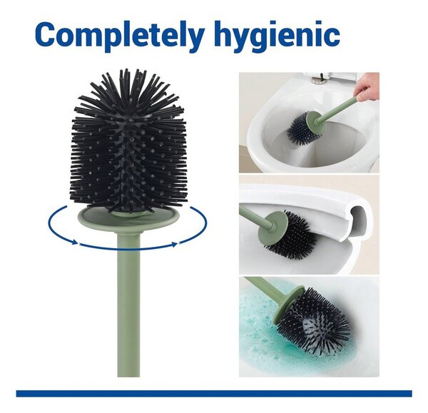 Scopino WC senza foratura verde in plastica con aggancio Turbo-loc Lizan – Wenko
