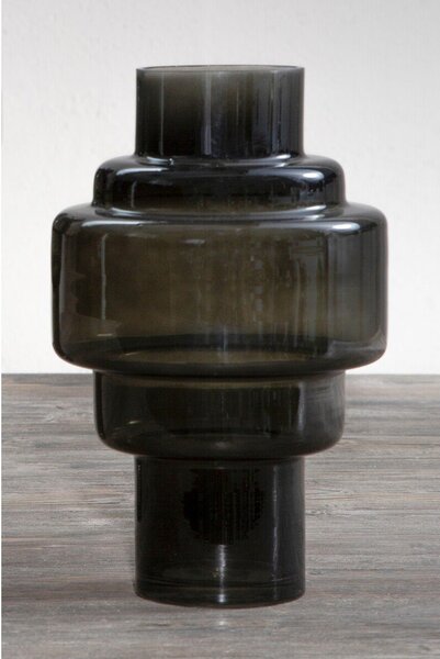 Vaso nero in vetro (altezza totale 30 cm) Cayden – Premier Housewares