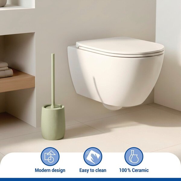 Scopino WC verde in ceramica Fablo – Wenko