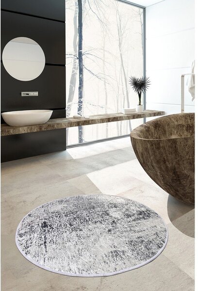 Tappetino per il bagno grigio ø 100 cm Evidence – Foutastic