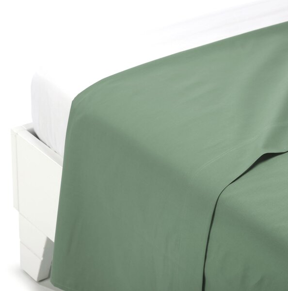 Lenzuolo Superiore MATRIMONIALE Cotone Tinta Unita GREEN Cotone Caleffi