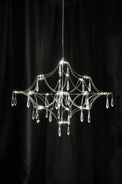 Lampadario LED argentato ø 60 cm Efesos – Markslöjd