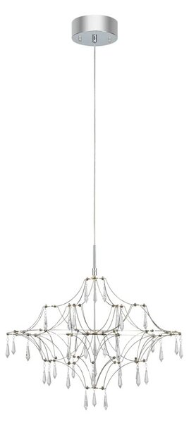 Lampadario LED argentato ø 60 cm Efesos – Markslöjd