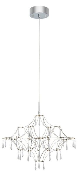 Lampadario LED argentato ø 60 cm Efesos – Markslöjd