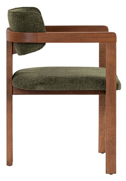 Sedia da pranzo verde scuro con braccioli Toscana – Kalune Design