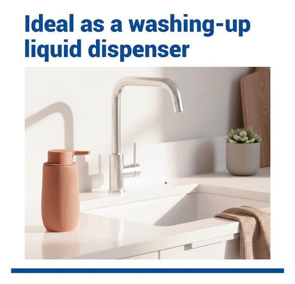 Dispenser per sapone marrone in plastica 400 ml Fablo – Wenko