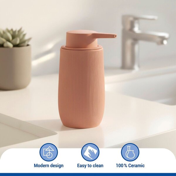 Dispenser per sapone marrone in plastica 400 ml Fablo – Wenko