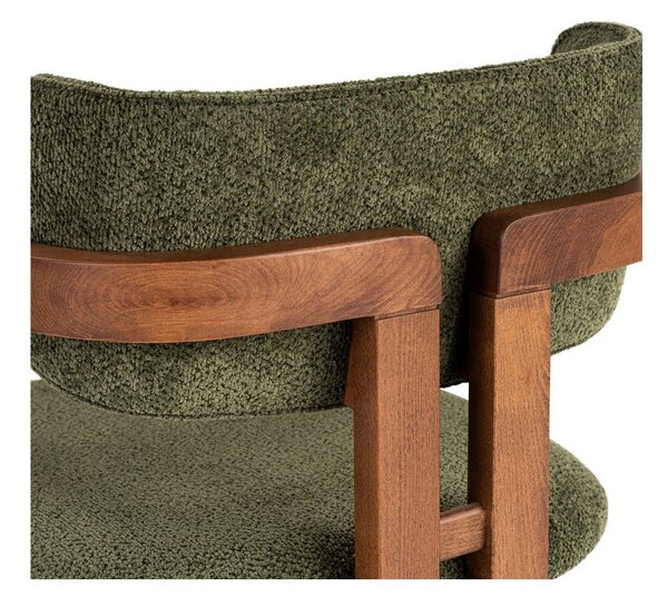 Sedia da pranzo verde scuro con braccioli Toscana – Kalune Design
