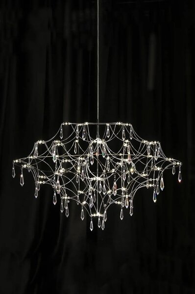 Lampadario LED argentato ø 80 cm Efesos – Markslöjd