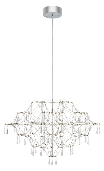 Lampadario LED argentato ø 80 cm Efesos – Markslöjd