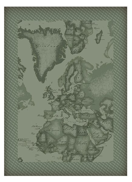Strofinaccio 50X70 Geo Tartan Green ASSORTITO Cotone Caleffi