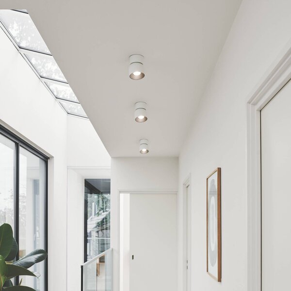 Nordlux Plafoniera soffitto Pitcher, dimmerabile, Bianco / Opale, Soggiorno / Sala da pranzo, Metallo, Moderno, Plafoniera