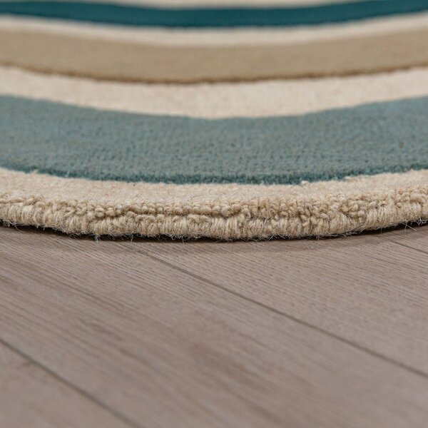 Passatoia blu in lana tessuta a mano 80x300 cm Cascade Wool – Flair Rugs