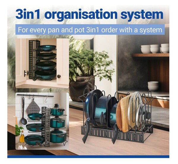 Organizer per padelle in metallo – Wenko