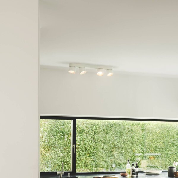 Nordlux Plafoniera soffitto Pitcher, dimmerabile, Bianco / Opale, Soggiorno / Sala da pranzo, Metallo, Moderno, Plafoniera