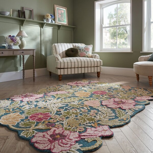 Tappeto in lana tessuto a mano 120x170 cm Daphne Shaped Floral – Flair Rugs