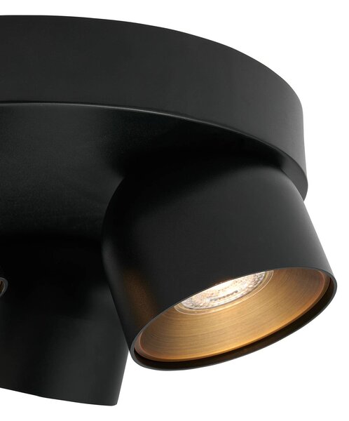 Nordlux Plafoniera soffitto Pitcher, dimmerabile, Nero, Soggiorno / Sala da pranzo, Metallo, Moderno, Plafoniera