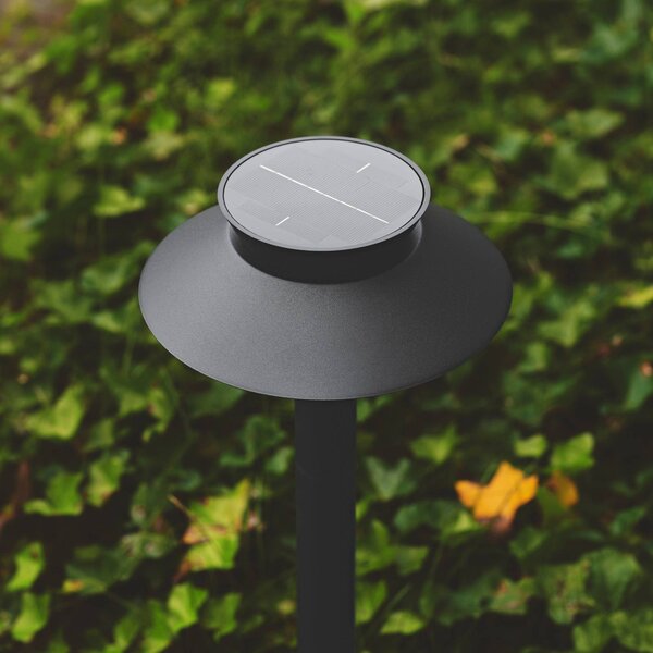 Nordlux Lampione a LED Justina, rilevatore di movimento, nero Justina, Nero, Metallo, Lampade solari