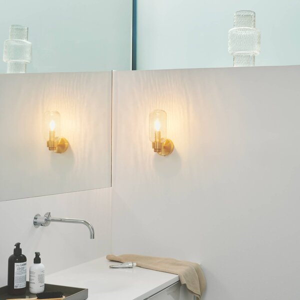 Nordlux Applique da parete Tutan, dimmerabile, Ottone / Oro, Bagno, Metallo, Applique
