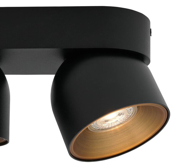 Nordlux Plafoniera soffitto Pitcher, dimmerabile, Nero, Soggiorno / Sala da pranzo, Metallo, Moderno, Plafoniera