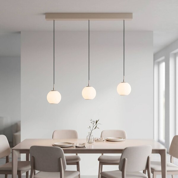 Paul Neuhaus Lampada a sospensione Sandora, dimmerabile, Crema / Ambra, Soggiorno / Sala da pranzo, Metallo, Moderno, Lampada a sospensione
