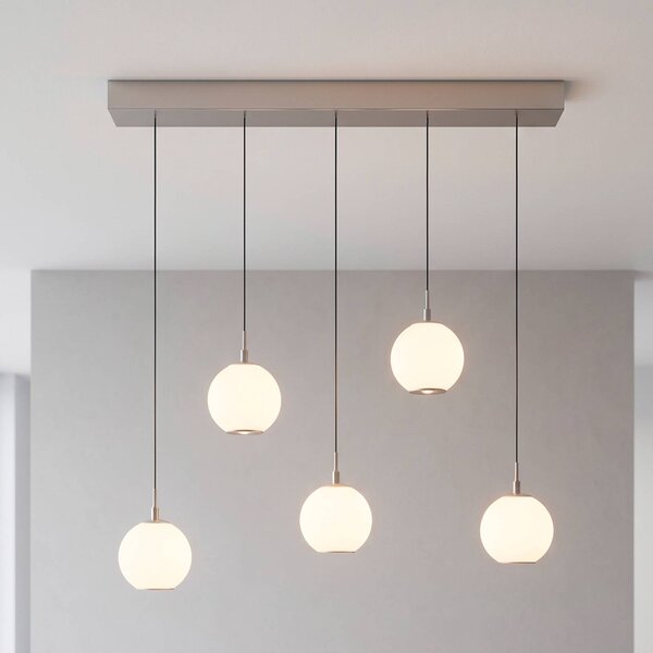 Paul Neuhaus Lampada a sospensione Sandora, dimmerabile, Crema / Ambra, Soggiorno / Sala da pranzo, Metallo, Moderno, Lampada a sospensione
