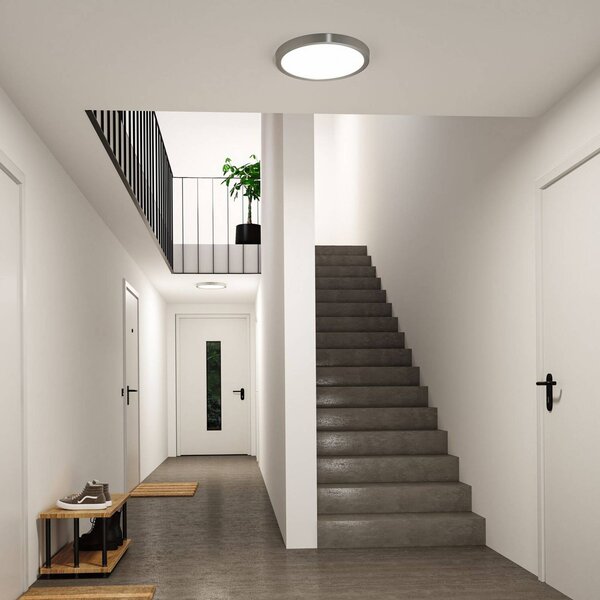 Paulmann Plafoniera soffitto Abia 2, Cromo / Argento, Soggiorno / Sala da pranzo, Plastica, Moderno, Plafoniera