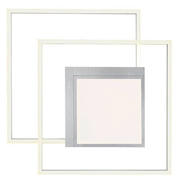 HELL Plafoniera soffitto Karo, dimmerabile, Alluminio / Grigio / Zincato, Soggiorno / Sala da pranzo, Metallo, Moderno, Plafoniera