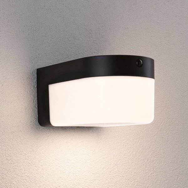 Paulmann Applique a LED Calyne, 230 V + Solar, nera, 23 cm Calyne, Nero, Plastica, Moderno, Applique da esterni