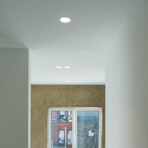 SLV Lampada da incasso a soffitto Horn-O bianca Horn-O, dimmerabile, Bianco / Opale, Soggiorno / Sala da pranzo, Metallo, Moderno, Faretto da incasso