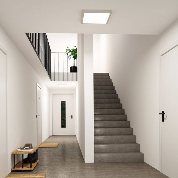 Paulmann Pannello LED Abia 2, Bianco / Opale, Soggiorno / Sala da pranzo, Plastica, Moderno, Plafoniera