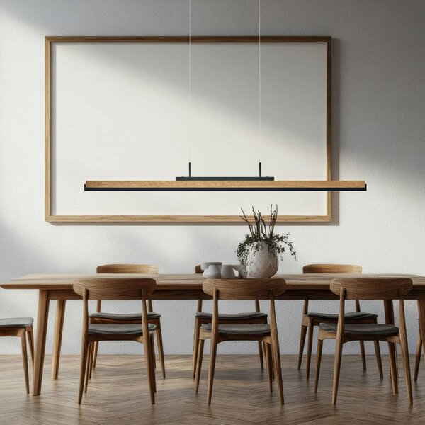 Buschwerk Lampada a sospensione Arian, dimmerabile, Legno chiaro, Soggiorno / Sala da pranzo, Metallo, Moderno, Lampada a sospensione