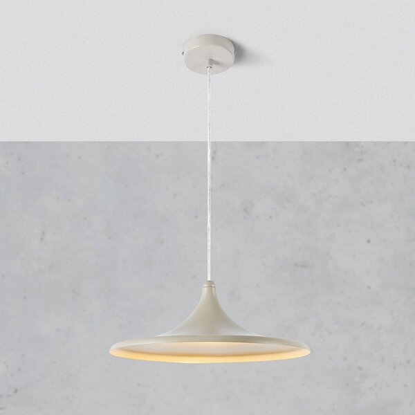 Markslöjd Lampada LED a sospensione BEAM di Markslöjd, beige, alluminio, Ø 37 cm Beam, dimmerabile, Crema / Ambra, Soggiorno / Sala da pranzo, Alluminio, Moderno