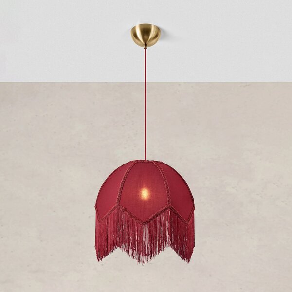 Markslöjd Lampada a sospensione Gertrud, Rosso, Soggiorno / Sala da pranzo, Tessuto / Stoffa / Seta, Lampada a sospensione