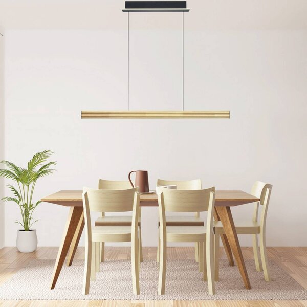 Buschwerk Lampada a sospensione, dimmerabile, Legno chiaro, Soggiorno / Sala da pranzo, Metallo, Moderno, Lampada a sospensione