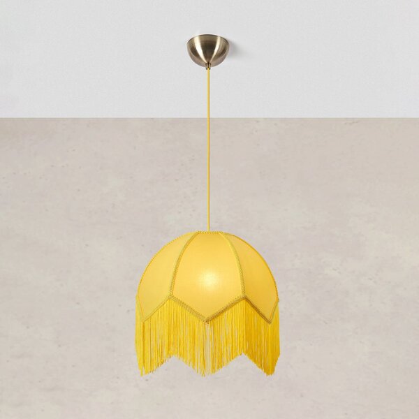 Markslöjd Lampada a sospensione Gertrud, Giallo / Arancione, Soggiorno / Sala da pranzo, Tessuto / Stoffa / Seta, Lampada a sospensione