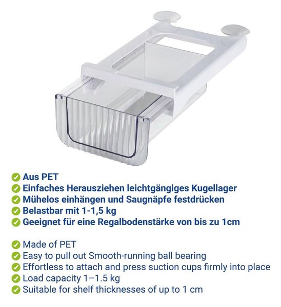 Organizer per il frigorifero in plastica 27x16 cm Kira – Wenko