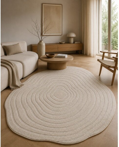 Tappeto beige 160x230 cm Pebble - ESTE