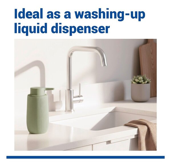 Dispenser per sapone verde in plastica 400 ml Fablo – Wenko