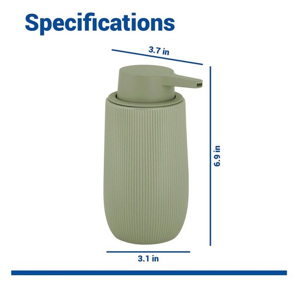 Dispenser per sapone verde in plastica 400 ml Fablo – Wenko