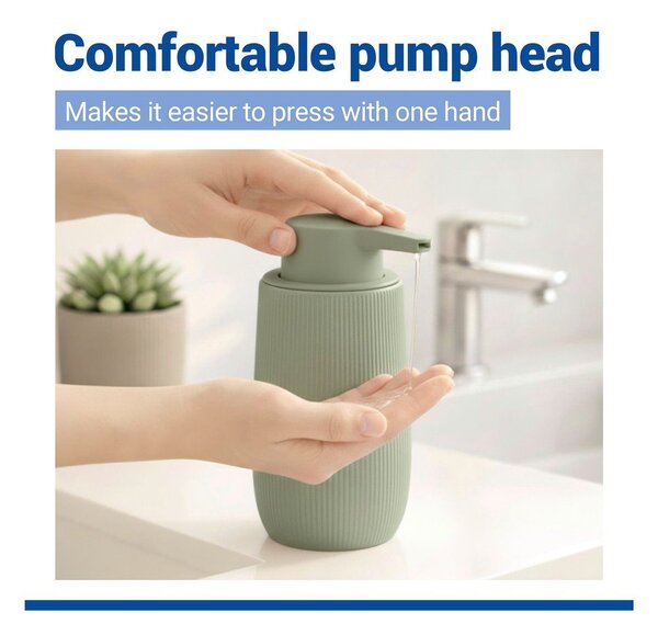 Dispenser per sapone verde in plastica 400 ml Fablo – Wenko