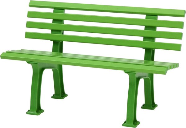 Panchina da giardino Antigua | 2 posti | verde mela | HxLxP 74x120x54cm | plastica resistente agli agenti atmosferici e ai raggi UV | panchina da parco Panchina da esterno Balcone da giardino Terrazza