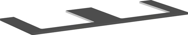 Hansgrohe Xelu Q Console avec 2 découpes, 1360x550, pour vasque à poser, polie, 54099910, 54099910