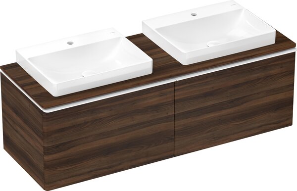 Hansgrohe Xelu Q Console avec 2 découpes, 1560x550, pour vasque à poser 600x480mm, polie, 54112630, 54112630