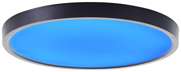 Brilliant G80650/76 Lampada a soffitto LED, serie Lotti, diametro 30 cm, plastica, nero/bianco, LED integrati