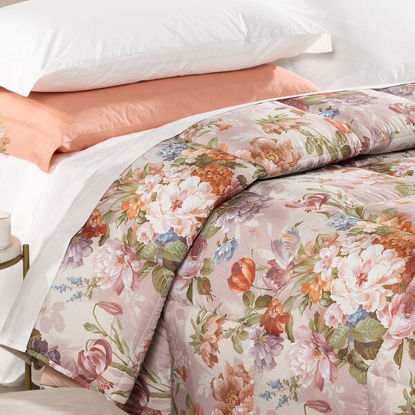 Trapunta MATRIMONIALE Bouquet Di Rose UNICA Microfibra Caleffi